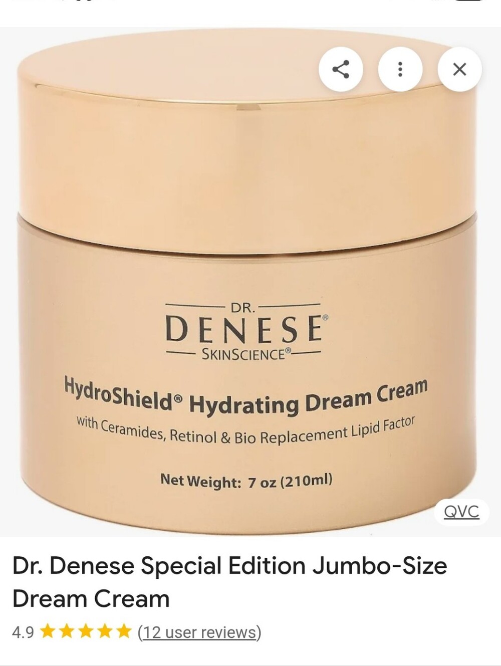 Dr Denese HydroShield Hydrating Dream Cream Special Edition. Jumbo Size. New.